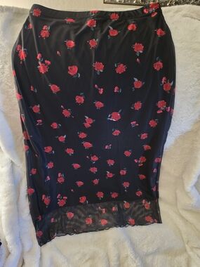 SHEIN Black Sheer Skirt